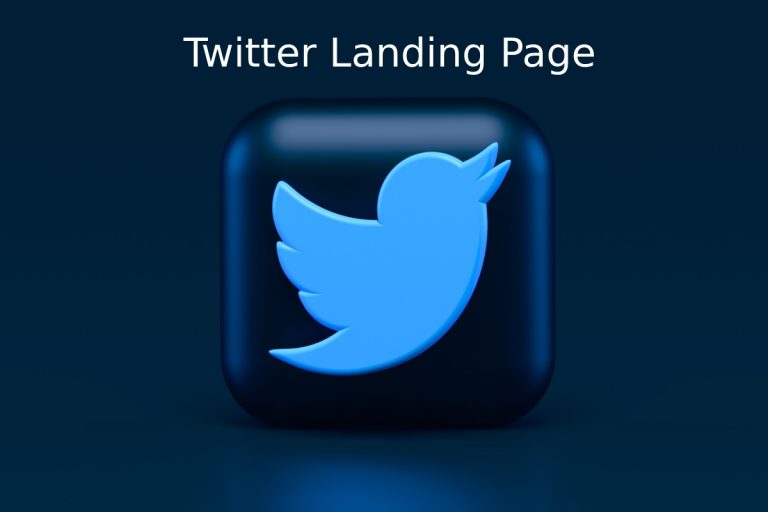 Twitter landing page
